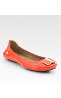 Elie Tahari Manuella Patent Leather Ceramic-detail Drivers - Lyst