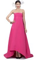 oscar de la renta high low gown