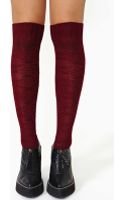 Forever 21 Red Cable Knit Knee High Socks Forever 21 Red Cable Knit Knee High Socks
