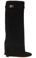 givenchy shark lock boots suede