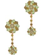 Oscar de la Renta Jeweled Drop Earrings - Lyst