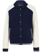 Rag & Bone Navy Raquel Varsity Jacket - Lyst
