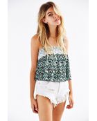 Kimchi Blue Accordion Pleat Cropped Cami - Lyst