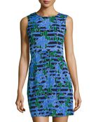 Diane von Furstenberg Round-Neck Mini-Dress - Lyst