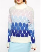 Asos Mohair Jumper In Hexagon Pattern - Lyst
