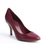 Gucci Purple Leather 'Charlotte' Charm Detail Pumps - Lyst