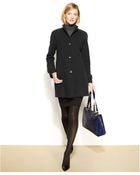 Jones New York Wool-Blend Funnel-Neck Walker Coat - Lyst