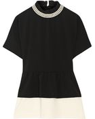 Moschino Embellished Crepe Top - Lyst