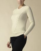 Jaeger Alpaca Cable Knit Sweater - Lyst