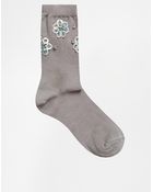 Asos Embellished Ankle Socks - Lyst
