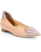 Reed Krakoff Academy Snakeskin & Patent Leather Ballet Flats - Lyst