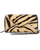 Loeffler Randall Printed Calf Hair Wristlet Wallet - Lyst