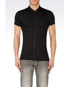 Armani Jeans Cotton Jersey Shortsleeved Shirt - Lyst