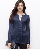 Ann Taylor Pleated Top - Lyst