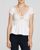 Free People Top - We Can Dance Peplum - Lyst