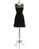 Guess Illusion Fit And Flare Dress - Lyst