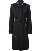 Burberry Prorsum Embellished Trench Coat - Lyst