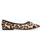Zara Printed Leather Ballet Flats - Lyst