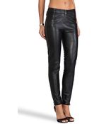 McQ by Alexander McQueen Zip Leather Pant in Black - Lyst