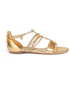 Alexander McQueen Skull Whip Braid Leather Sandals - Lyst