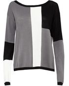 Alice + Olivia Geometric Metallic Sweater - Lyst