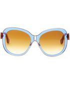 Balenciaga Transparent Framed Sunglasses - Lyst
