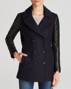 Mackage Lora Leather Sleeves Coat - Lyst