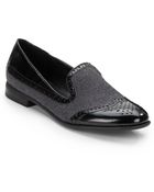 Franco Sarto Tweed & Faux Leather Flats - Lyst