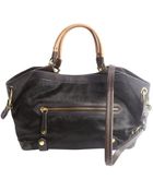 Oryany Black Leather And Calf Hair Convertible Tote Bag - Lyst