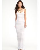 Bebe Petite Stitch Maxi Dress - Lyst