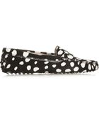 Tod's Gommino Printed Calf Hair Loafers - Lyst