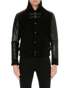 The Kooples Leather-detail Knitted Jacket - Lyst