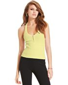 Guess Ribbedknit Halter Top - Lyst
