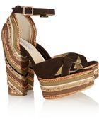 Paloma Barceló Suede And Rope Sandals - Lyst