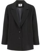 Noё Vero Moda Plain Black Oversized A Coat - Lyst