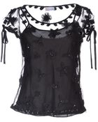 RED Valentino Tulle Two Piece Blouse - Lyst