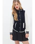 Forever 21 Hooded Varsity Jacket - Lyst