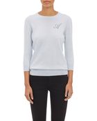 Barneys New York Intarsia Knit "A" Pullover Sweater - Lyst