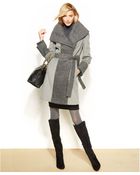 Calvin Klein Shawl-Collar Colorblocked Coat - Lyst