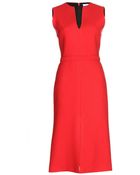 Victoria, Victoria Beckham Woolblend Twill Dress - Lyst