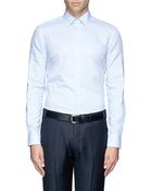 Armani Check Poplin Shirt - Lyst