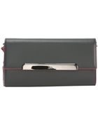 Christian Louboutin Black Leather 'Rougissime' Convertible Clutch - Lyst