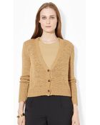 Lauren by Ralph Lauren Knit Cotton-Blend Sweater - Lyst