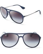 Ray-Ban Double Bar Aviator Sunglasses - Lyst