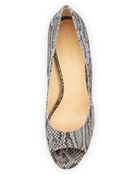 Cole Haan Air Laney Python Pattern Open-Toe Pump - Lyst