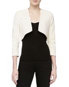 Donna Karan New York Round-Cropped 3/4-Sleeve Cardigan - Lyst
