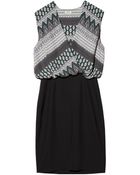 L'Agence Draped Dress - Lyst
