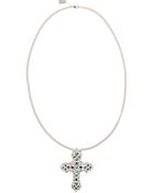 Roberto Cavalli Embellished Crucifix Necklace - Lyst