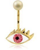 Delfina Delettrez Glittered Eye & Pearl Mono Earring - Lyst