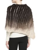 La Fiorentina Ombre Rabbit Fur Poncho - Lyst